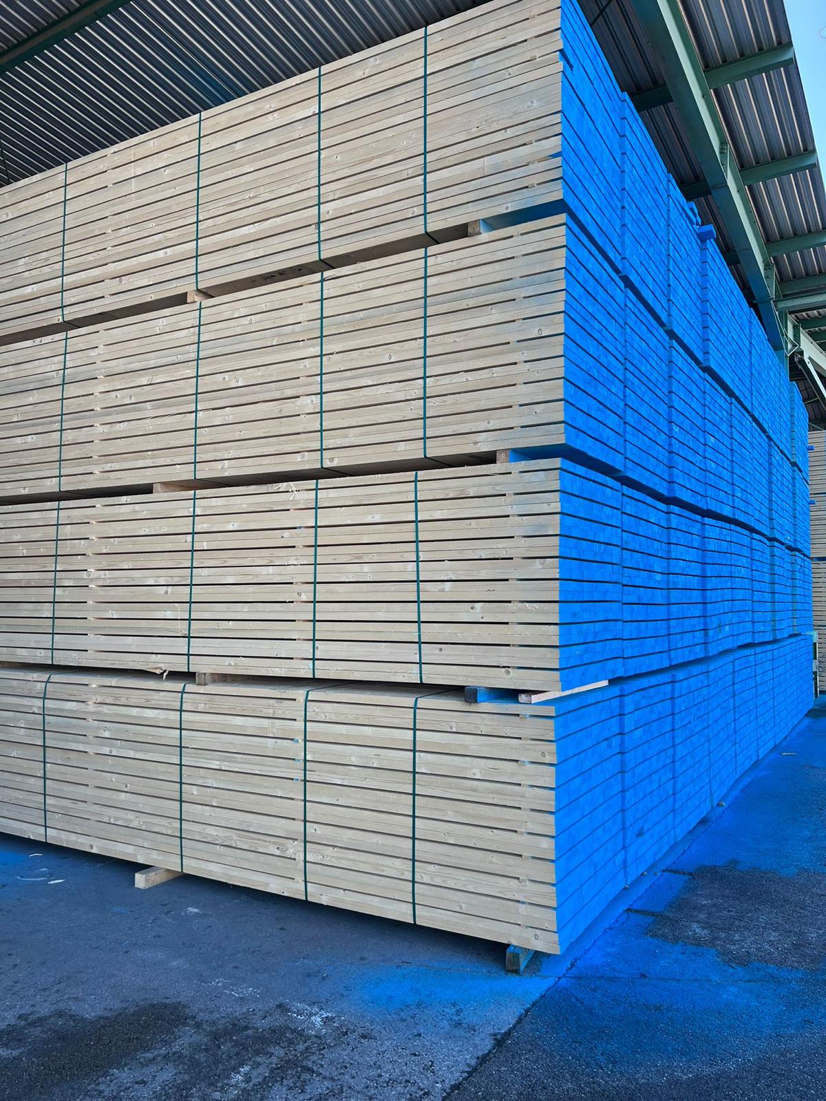 Timber stored in yard